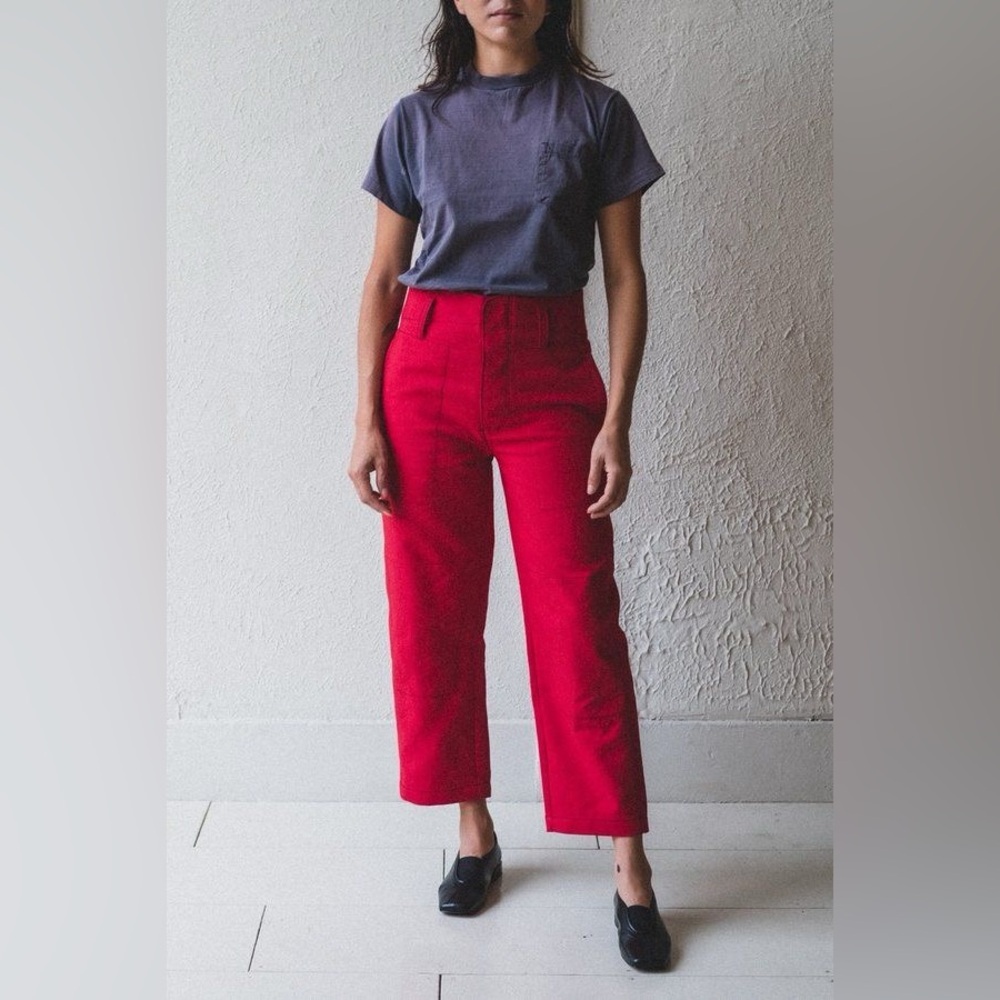 Caron Callahan Timothy cotton straight leg pant